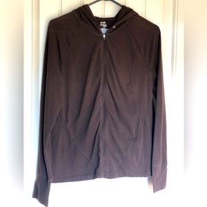 Danskin Now Brown Zip Up Soft Hoodie Women’s Size Large